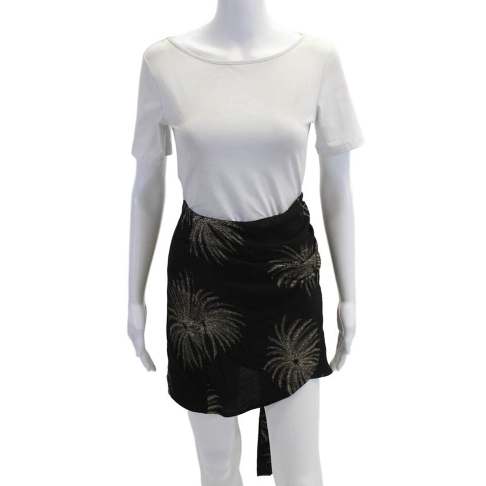 Victoria Victoria Beckham Womens Wrap Mini Skirt Black Size 6
